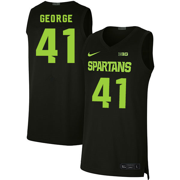 Men Michigan State Spartans #41 Conner George NCAA Nike Authentic Black 2020 College Stitched Basketball Jersey DS41N40XW